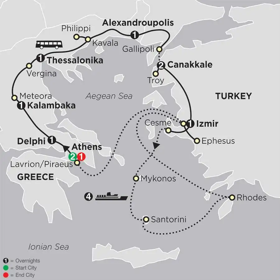 Tour & Cruise in Greece & Turkey