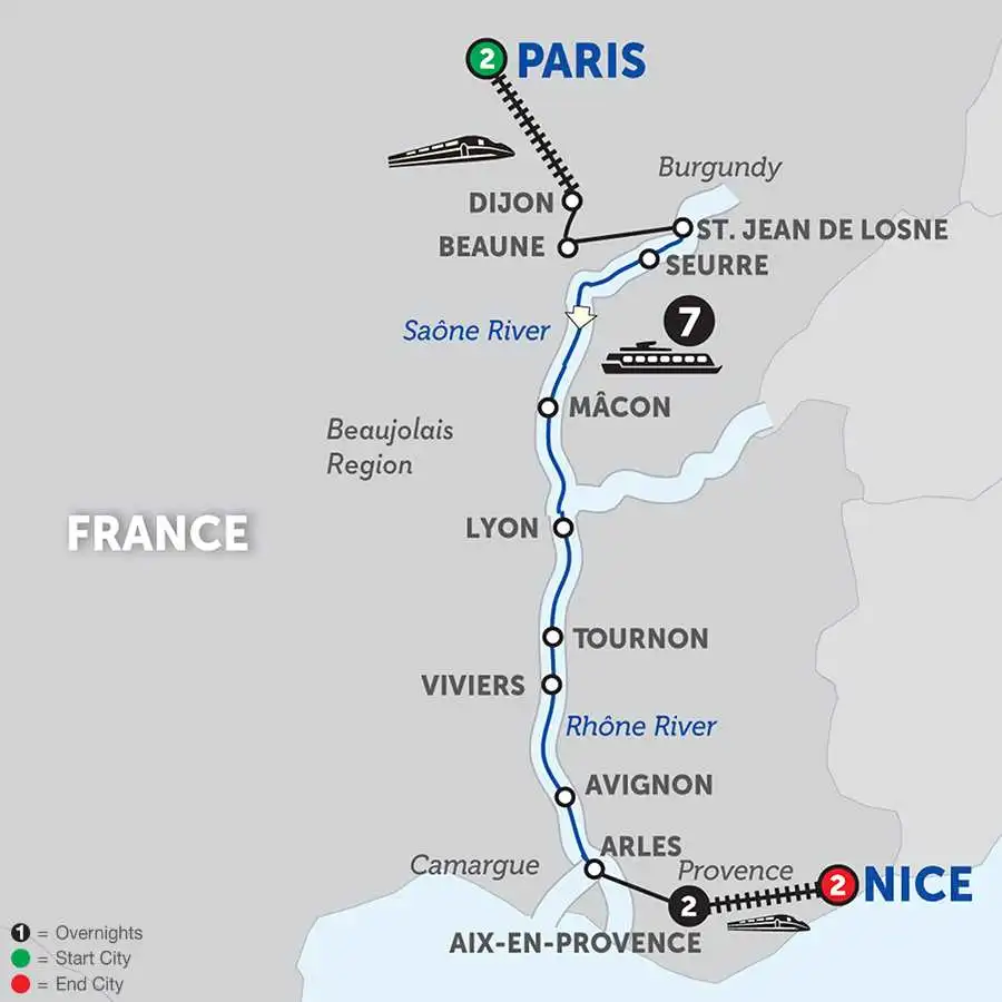 Burgundy & Provence with Aix-en-Provence & Nice for Wine Lovers - Southbound