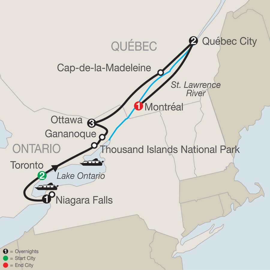 Historic Cities of Eastern Canada with Canada 150 Year Celebration