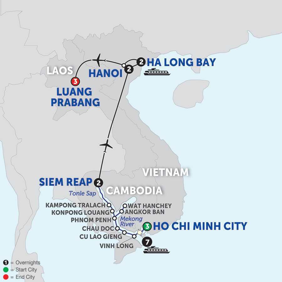 The Heart of Cambodia & Vietnam with Luang Prabang - Northbound