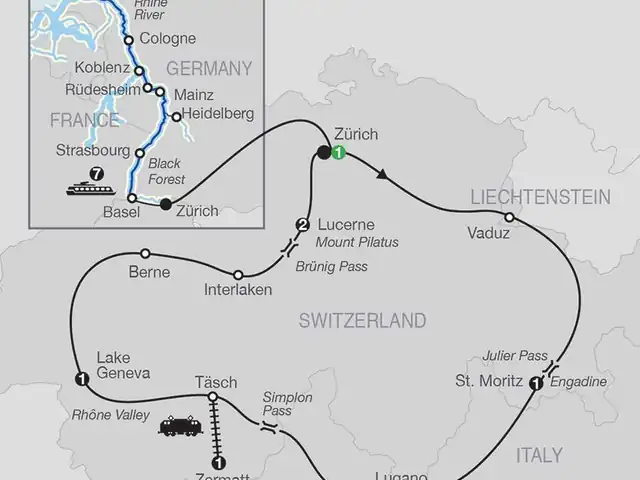 The Best of Switzerland with Romantic Rhine