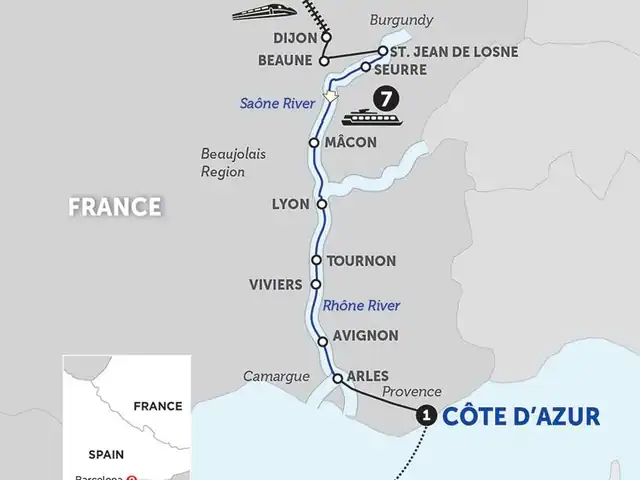 Burgundy & Provence with Barcelona for Wine Lovers - Southbound