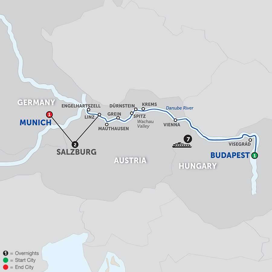 Active Discovery on the Danube with Salzburg – Westbound