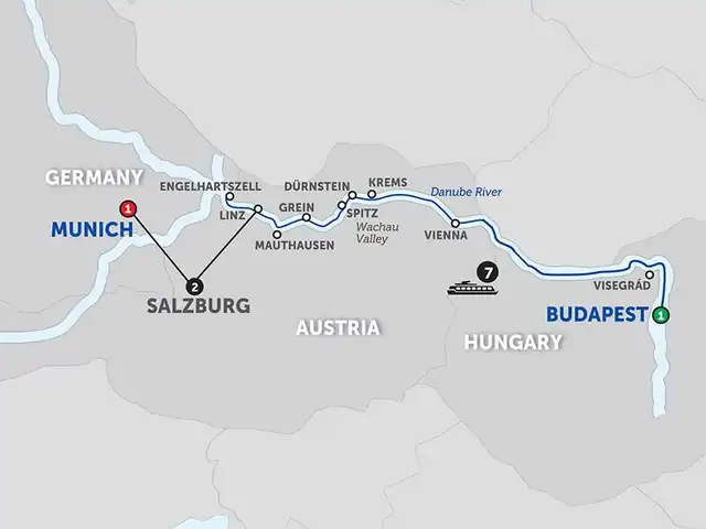 Active Discovery on the Danube with Salzburg – Westbound