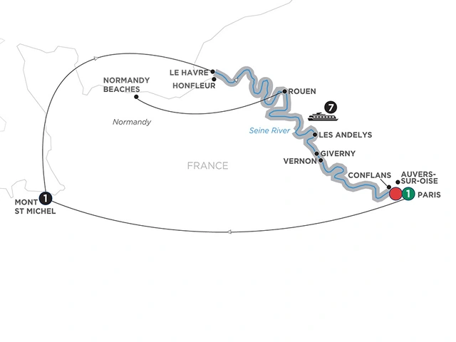 Reflections on the Seine with 1 Night Mont St. Michel – Southbound