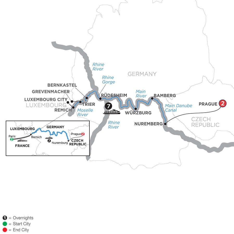 Central European Experience with 2 Nights Paris – Eastbound