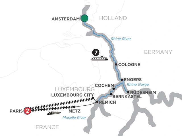 Canals, Vineyards & Castles with 2 Nights Paris – Southbound