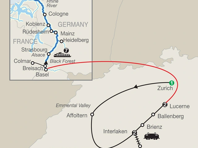 Top of Switzerland with Romantic Rhine