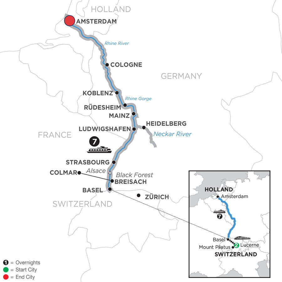 Romantic Rhine with 2 Nights Lucerne – Northbound