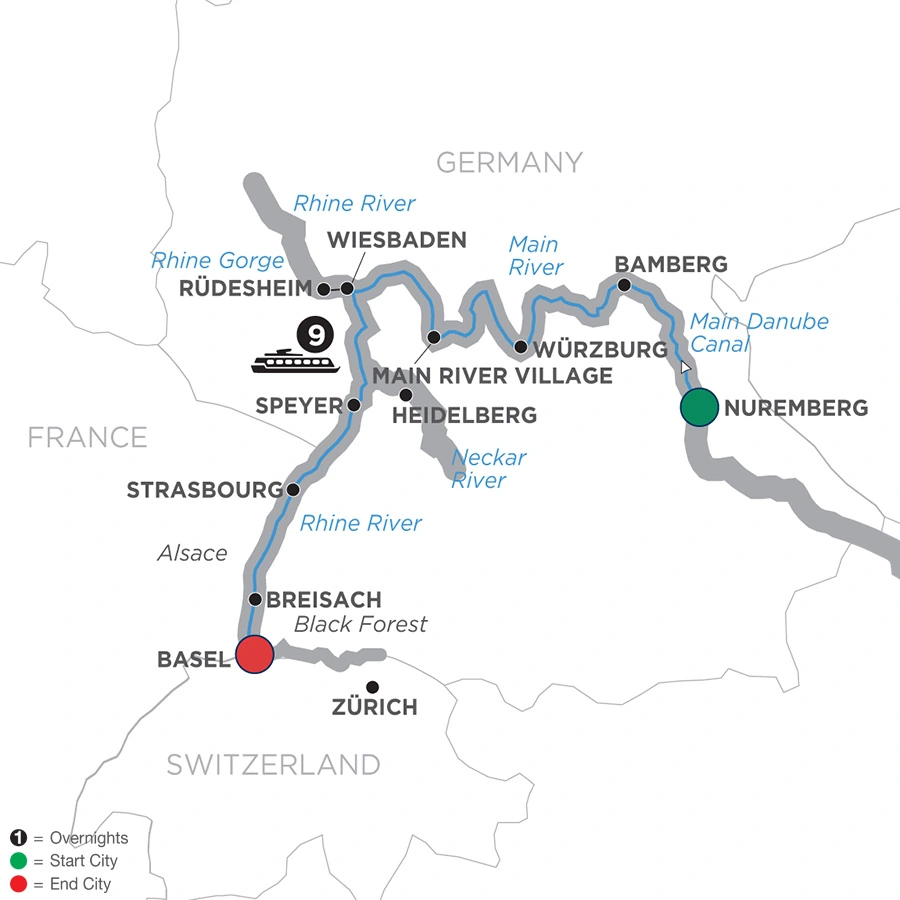 Christmastime from Prague to Basel – Cruise Only