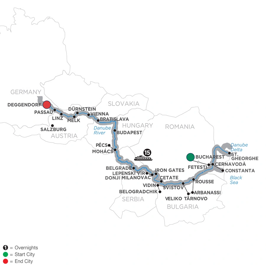 From the Danube Delta to Prague – Cruise Only