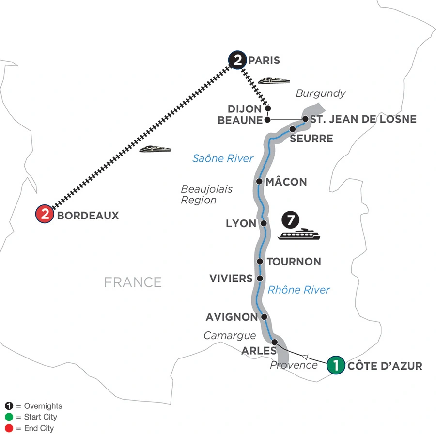Burgundy & Provence with 2 Nights Bordeaux for Wine Lovers – Northbound