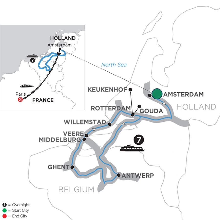 Tulip Time Cruise with 3 Nights Paris for Garden & Nature Lovers