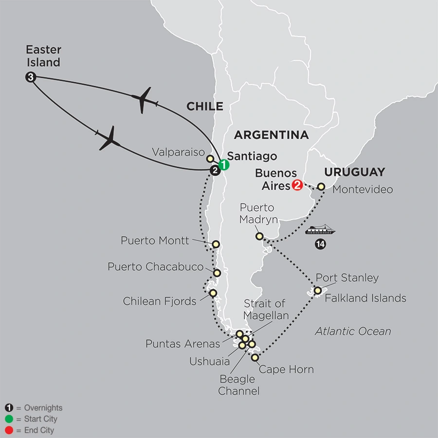 Cruising South America with Pre Easter Island