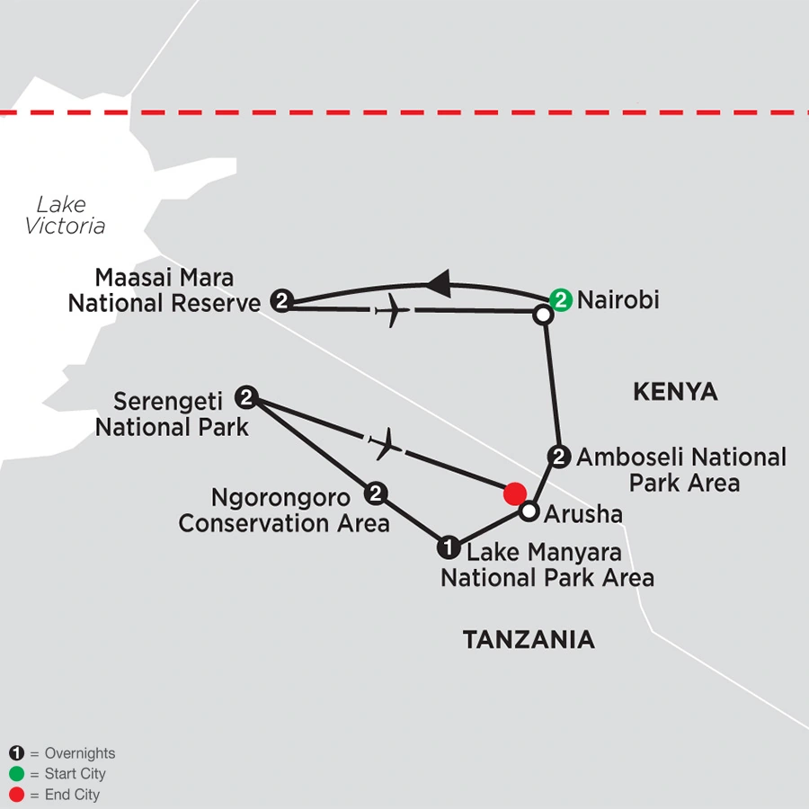 On Safari in Kenya & Tanzania with Nairobi