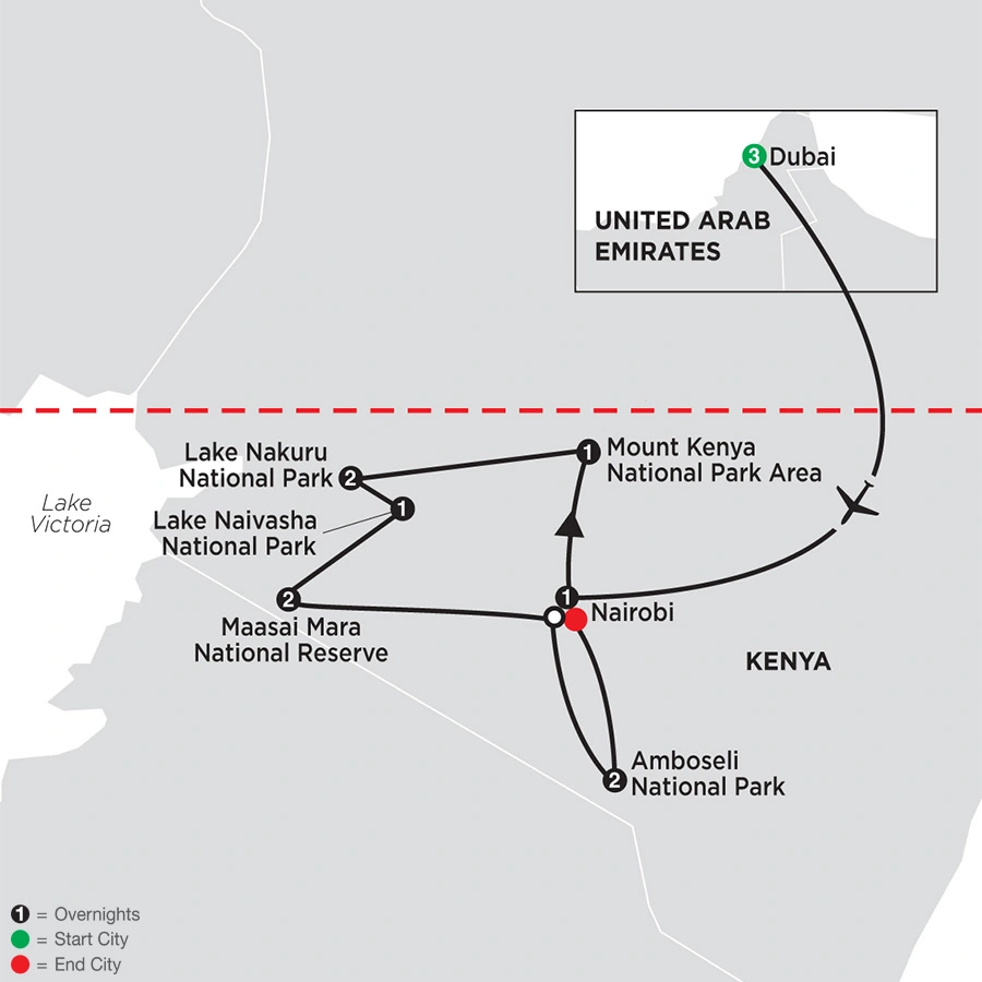 On Safari in Kenya with Dubai & Amboseli