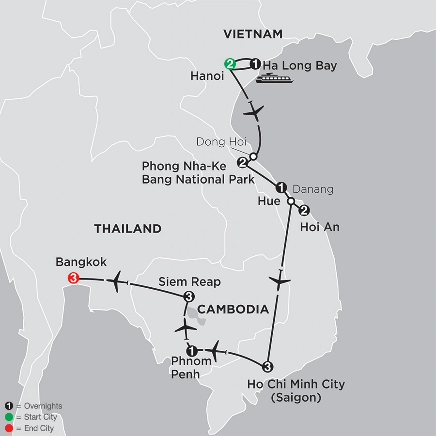 Simply Vietnam with Cambodia & Bangkok