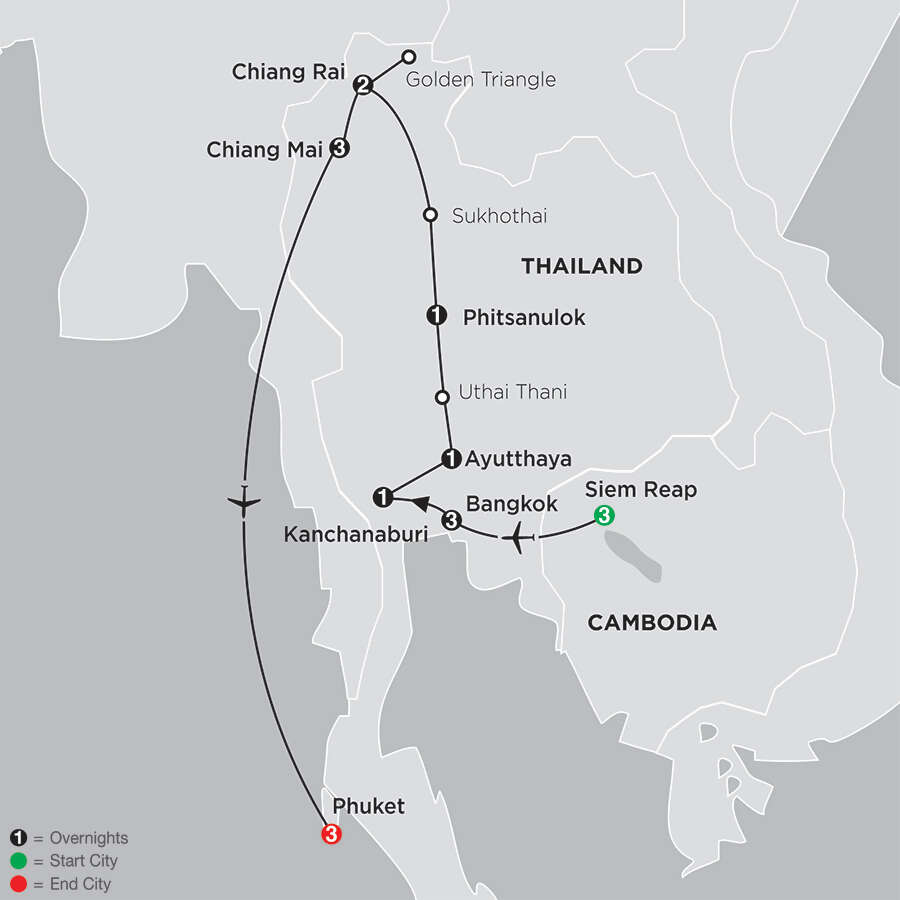 Thailand Experience with Siem Reap & Phuket