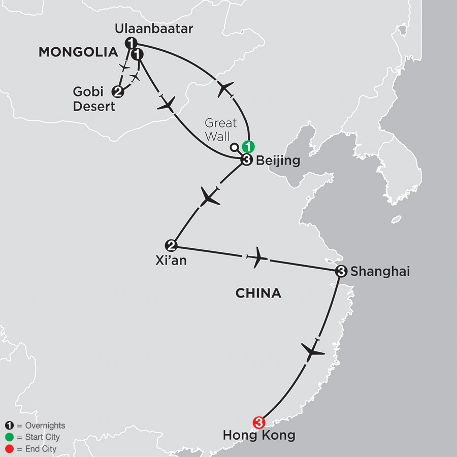 China Experience with Mongolia & Hong Kong