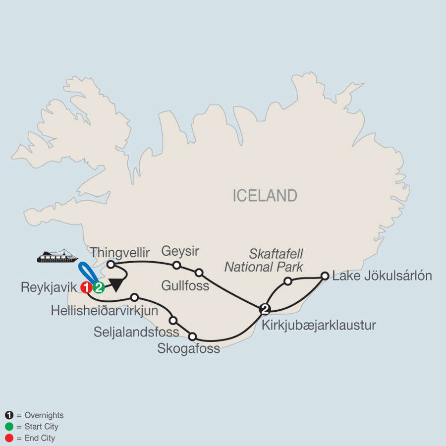 Gems of Iceland with Northern Lights