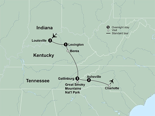 Bluegrass Country & the Smoky Mountains featuring Louisville, Gatlinburg & Asheville