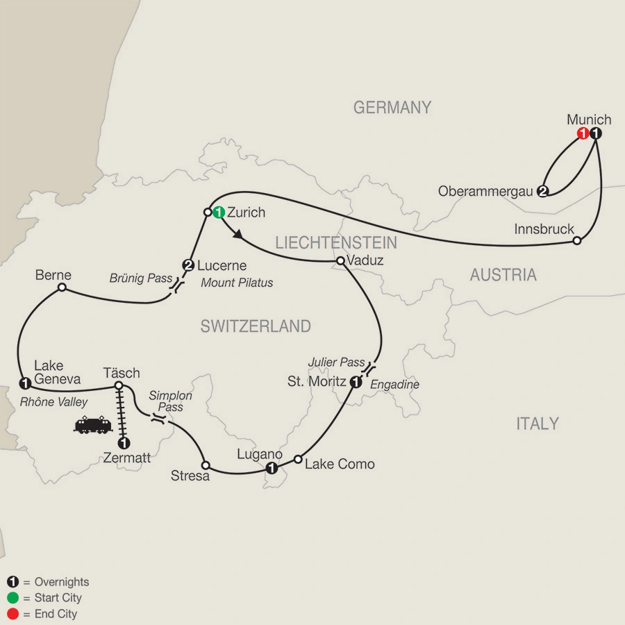 The Best of Switzerland with Oberammergau