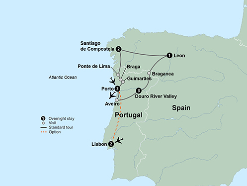 Northern Portugal & Spain featuring the Douro River Valley