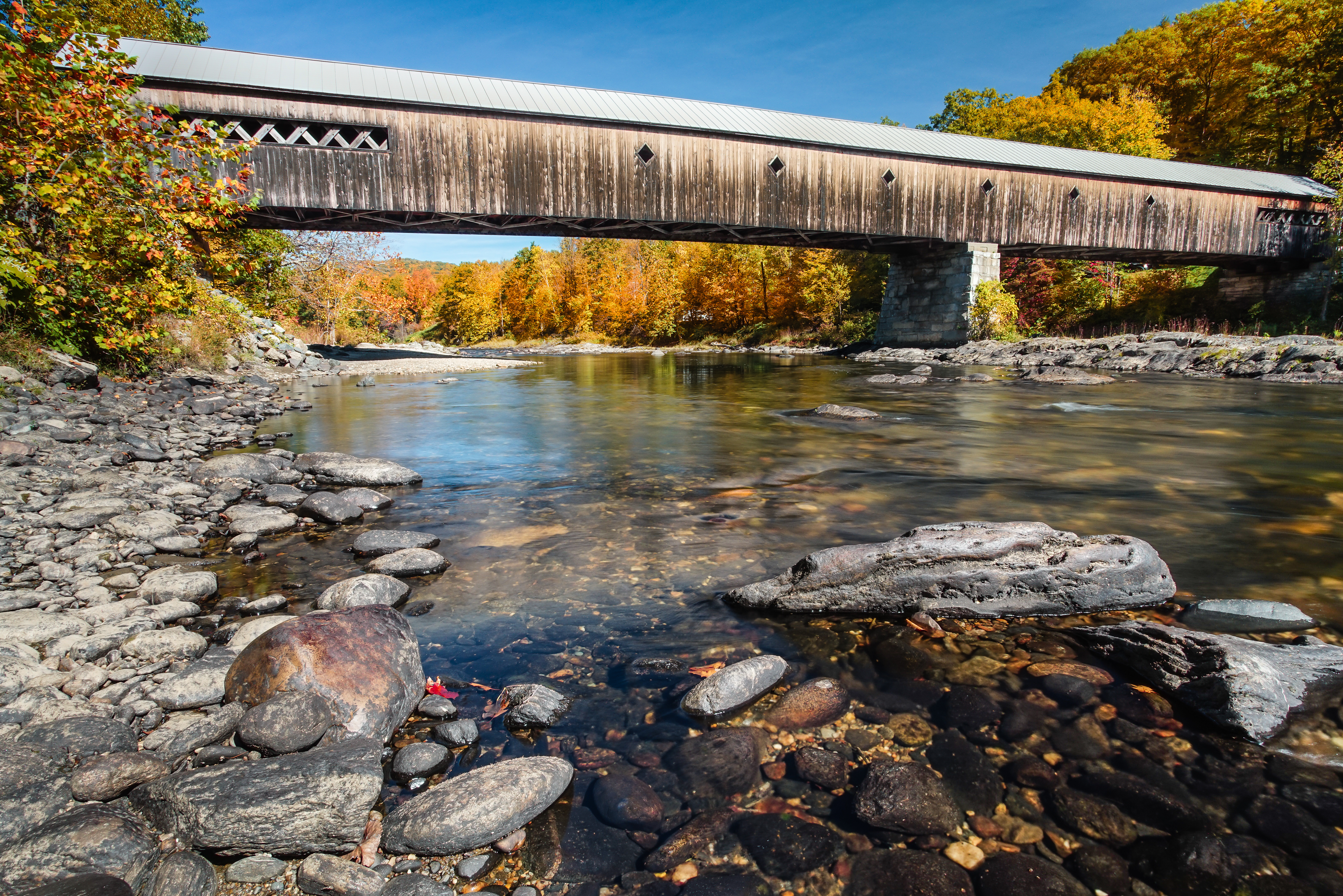 Autumn in Vermont featuring Lake Champlain and the Adirondacks