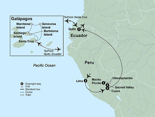 Machu Picchu & Galapagos Wonders featuring a 4-Night Cruise