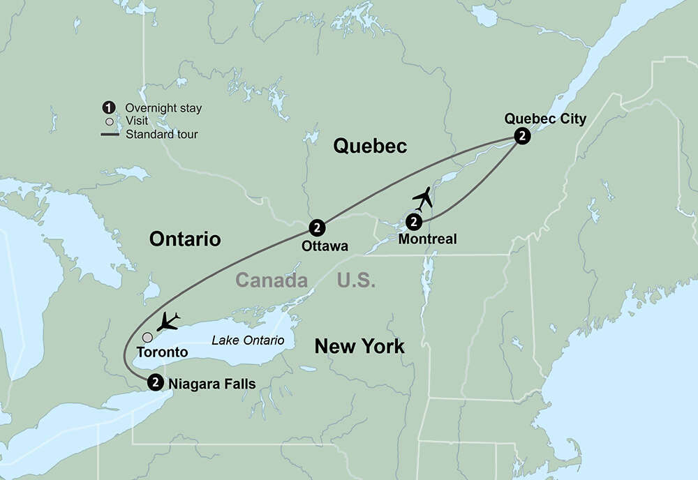 The Best of Eastern Canada featuring Niagara Falls, Ottawa, Quebec City & Montreal