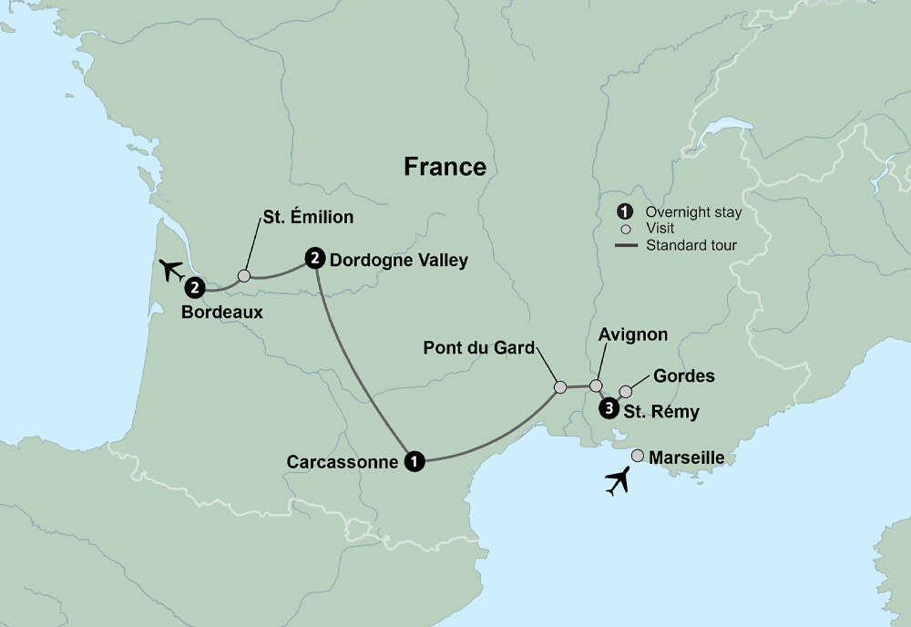 Journey through Southern France from Provence to Bordeaux