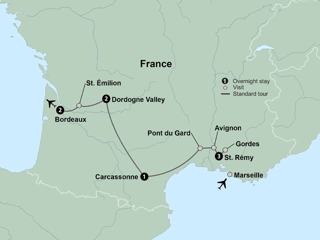 Journey through Southern France from Provence to Bordeaux