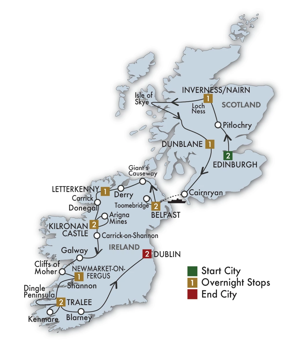 2026 Scots Irish Tour - 15 Days/14 Nights