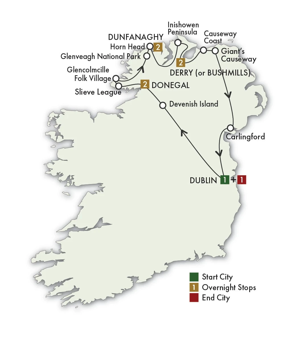 2026 Ireland Walking & Hiking: The Northern Coast - 9 Days/8 Nights