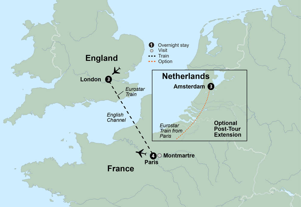 London & Paris featuring New Year’s Eve in Paris