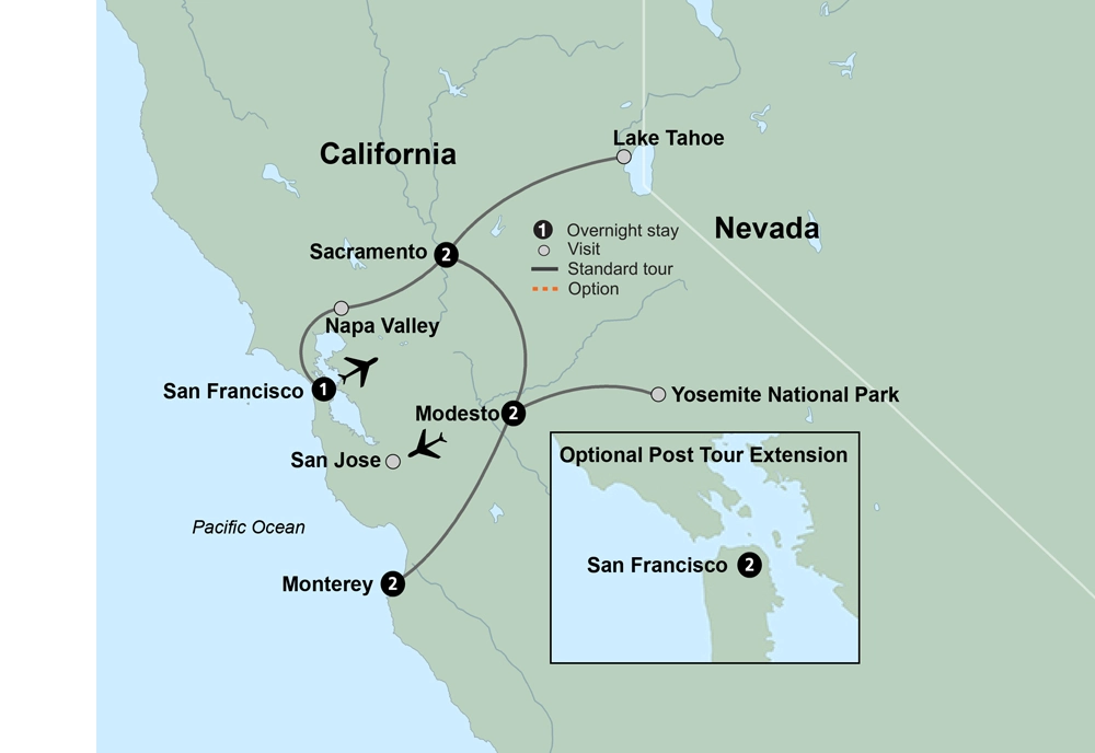 California Dreamin': Monterey, Yosemite & Napa