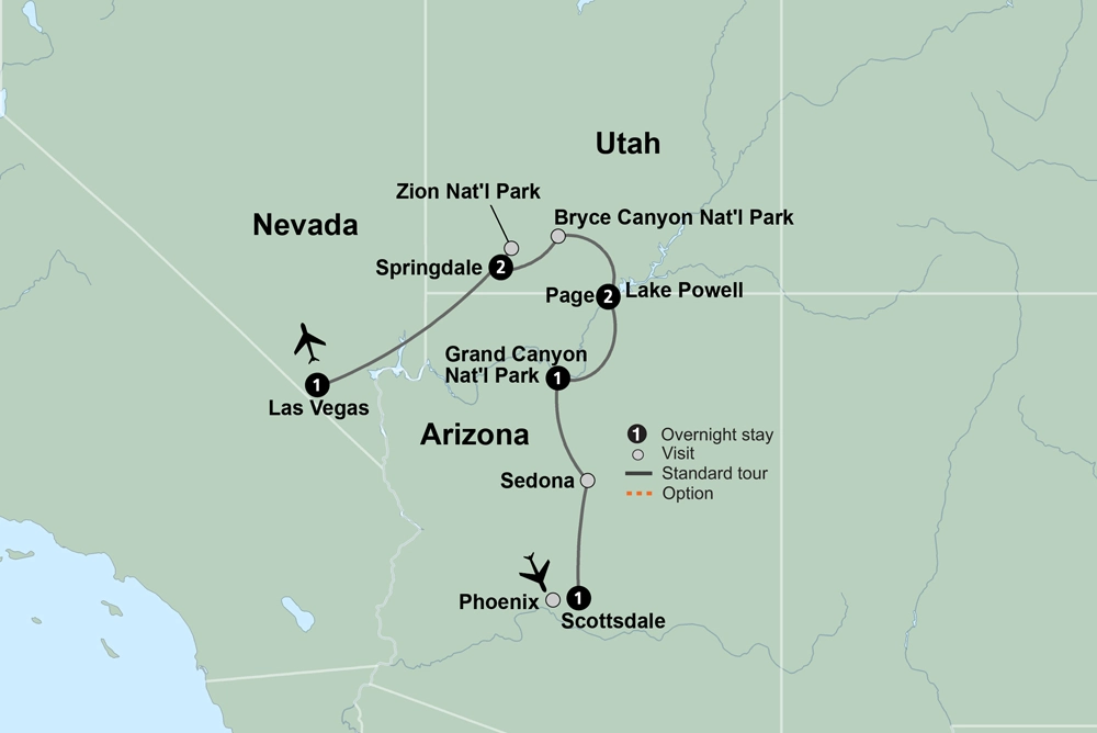 Canyon Country featuring Arizona & Utah