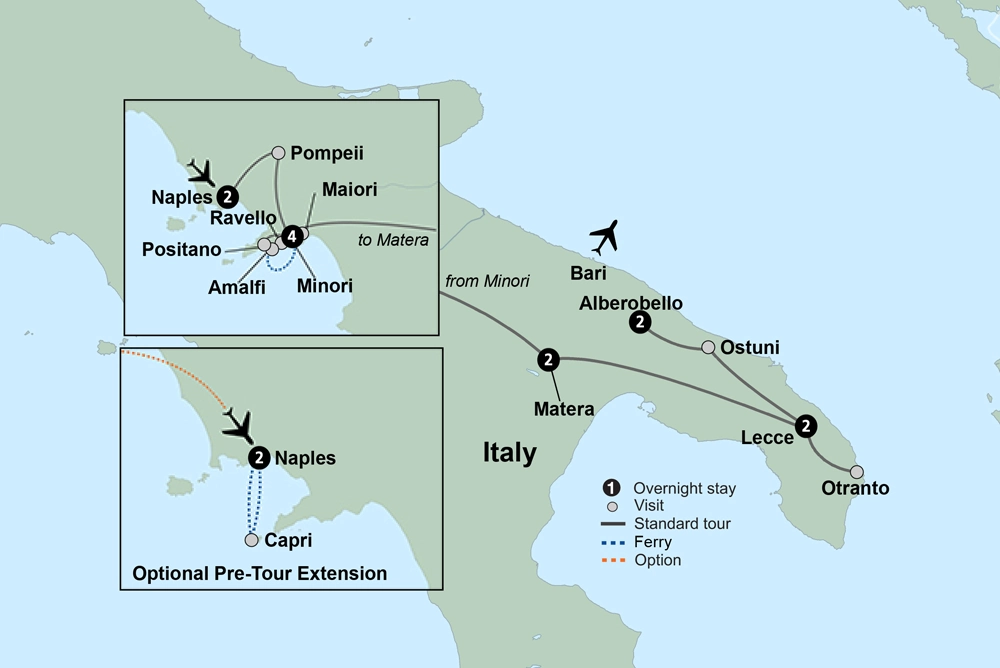 Italy: Amalfi Coast to Puglia