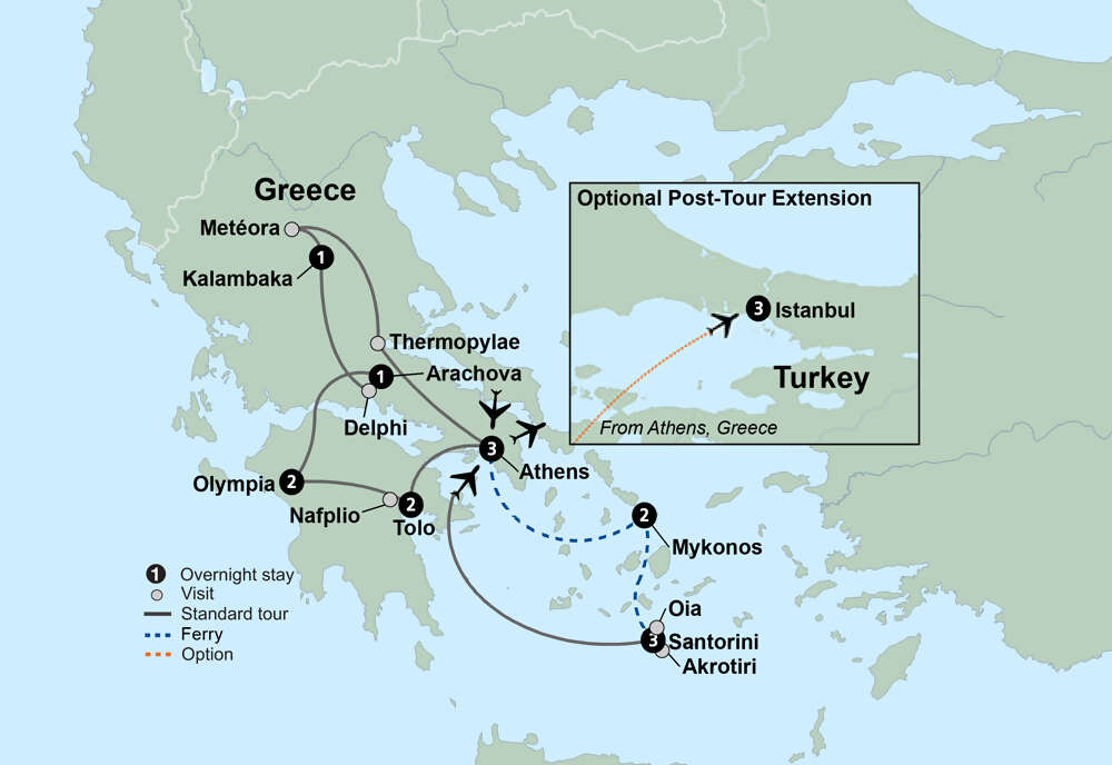 Exploring Greece and Its Islands featuring Classical Greece, Mykonos & Santorini