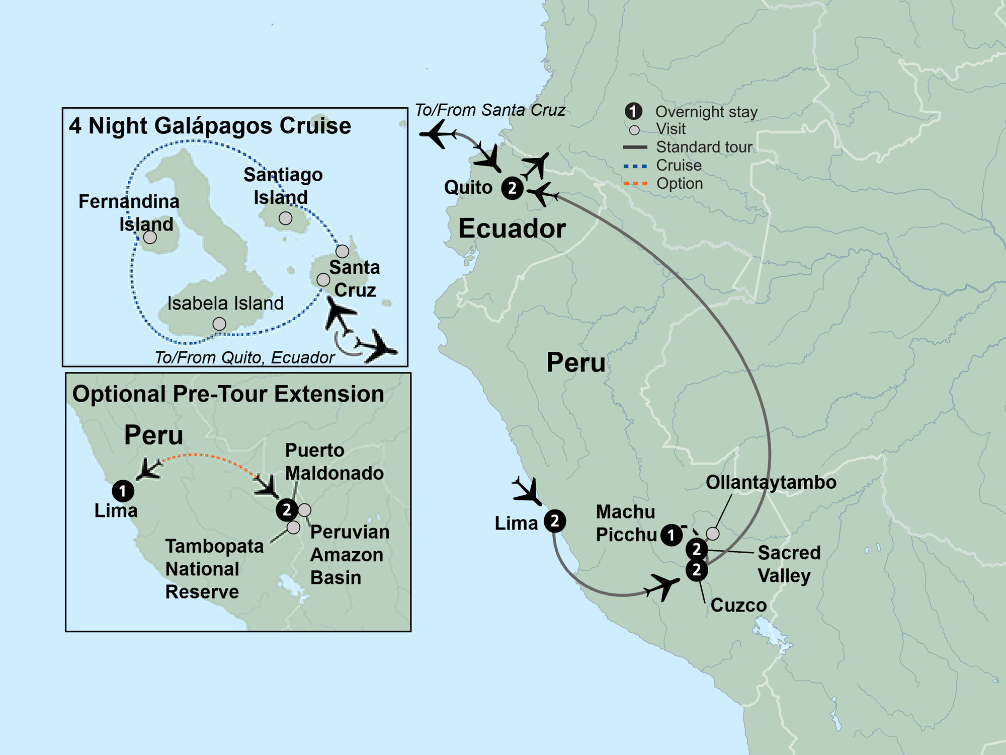 Machu Picchu & Galapagos Wonders featuring a 4-Night Cruise