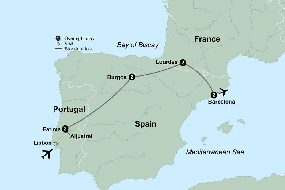 Pilgrimage to Fatima & Lourdes with Barcelona