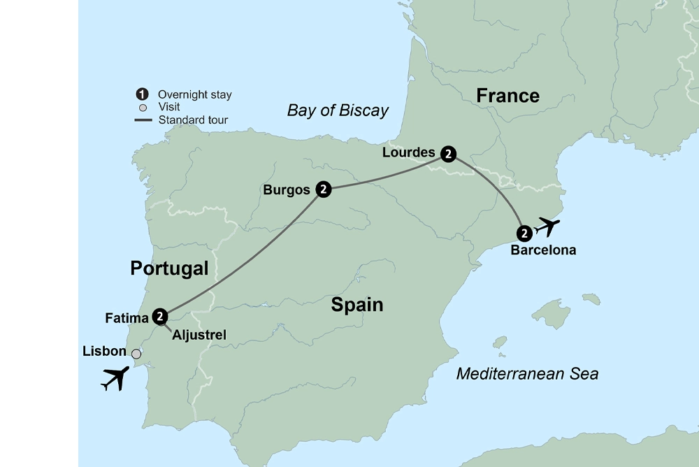 Pilgrimage to Fatima & Lourdes with Barcelona