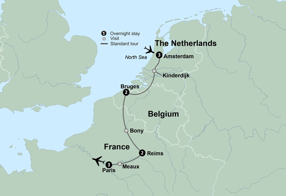 Canals, Champagne & Culture: A Journey through the Netherlands, Belgium & France