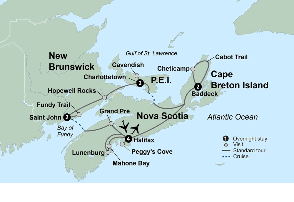 Canadian Maritimes and Coastal Wonders featuring the Cabot Trail