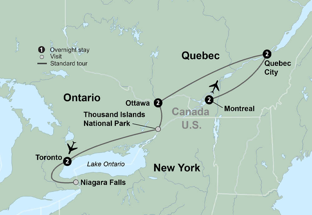 Best of Eastern Canadian Cities featuring Niagara Falls, Ottawa, Quebec City & Montreal