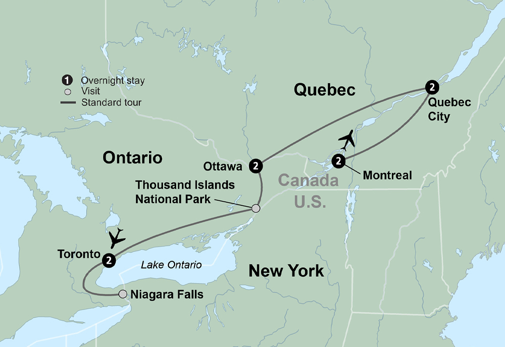 Best of Eastern Canadian Cities featuring Niagara Falls, Ottawa, Quebec City & Montreal