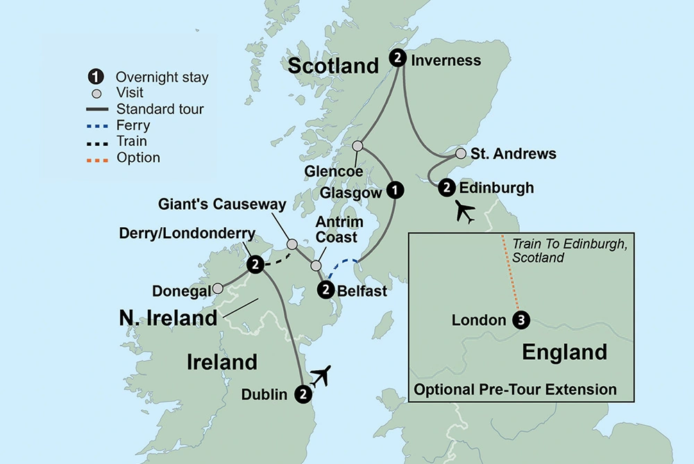 Exploring Scotland & Ireland featuring The Royal Edinburgh Military Tattoo