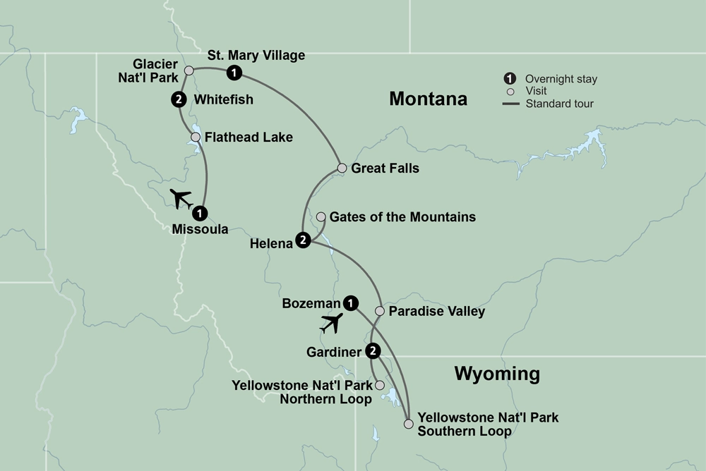 Montana: Exploring Big Sky Country featuring Yellowstone & Glacier National Parks