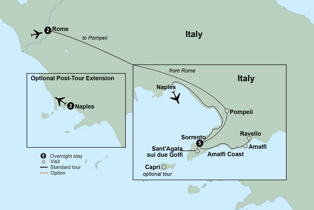 Rome, Sorrento & the Amalfi Coast featuring Amalfi & Ravello