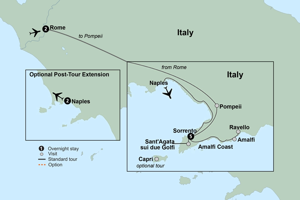 Rome, Sorrento & the Amalfi Coast featuring Amalfi & Ravello